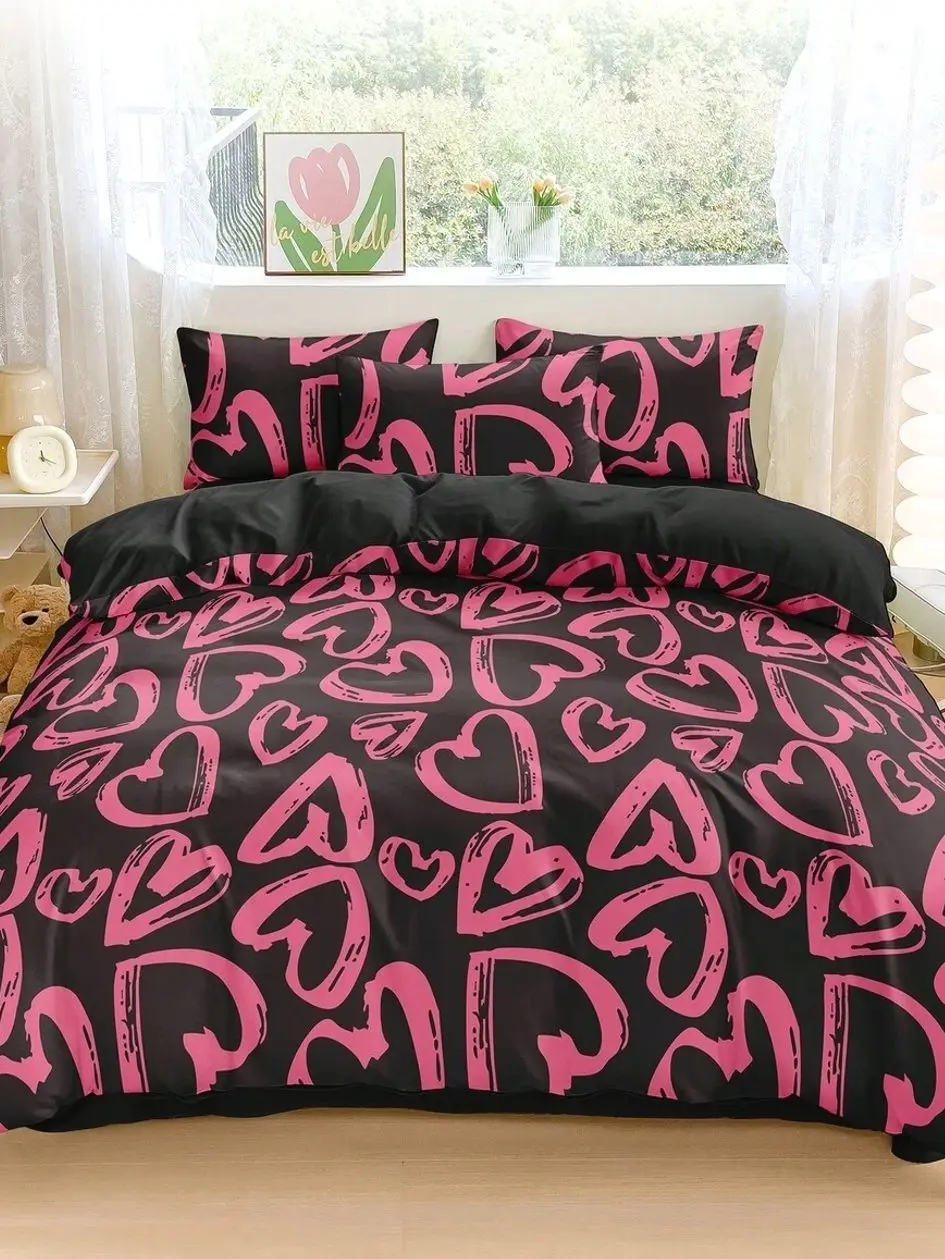 2/3PCS Microfiber Duvet Cover Set, Soft Breathable Bedding, Dust-Proof Quilt Cover with Pillowcases, No Insert, Bedroom Decor