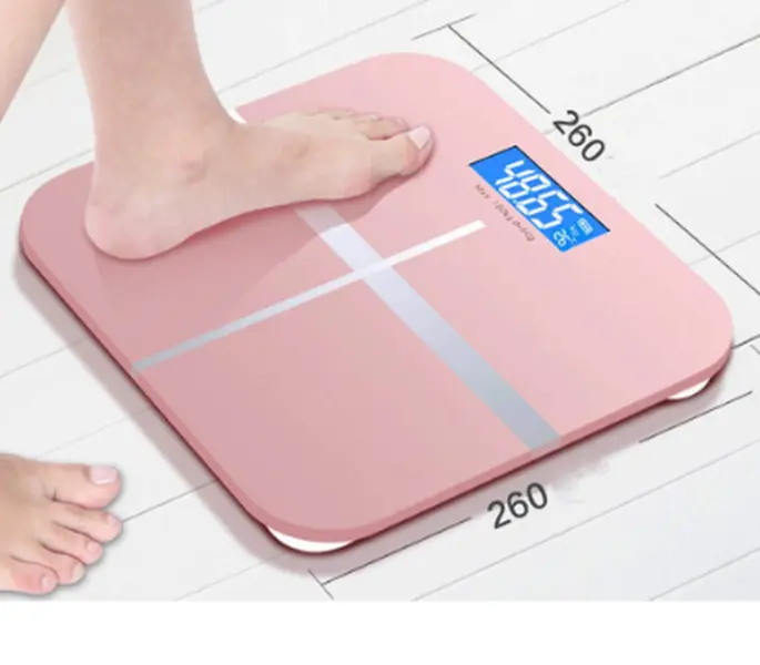 Precision Digital Bathroom Body Fat Scale with Backlit LCD Display, Body Composition Analyzer Measures Weight,Body Fat,Water,BMI,Muscle,Bone Mass and Calorie,Fat Loss Monitor,Pink