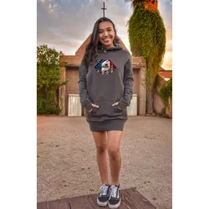 Women's Mexican American Lips Hooded Dress