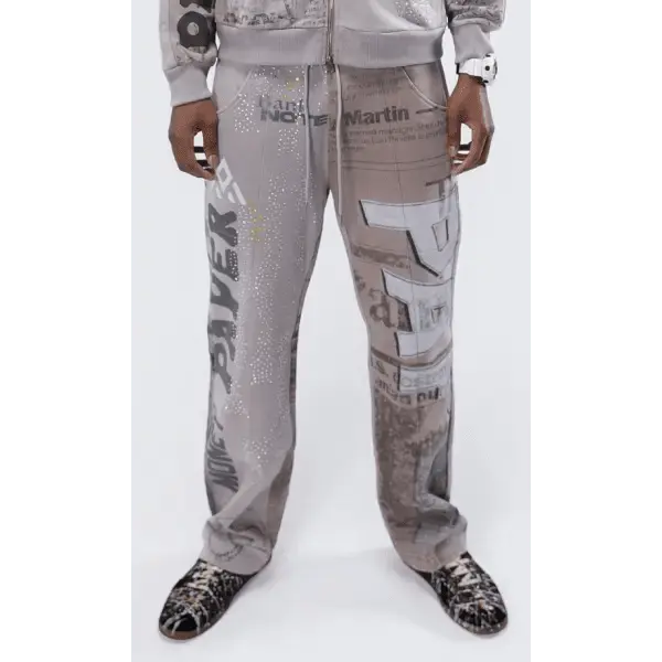 Paper Money news paper sweatpants