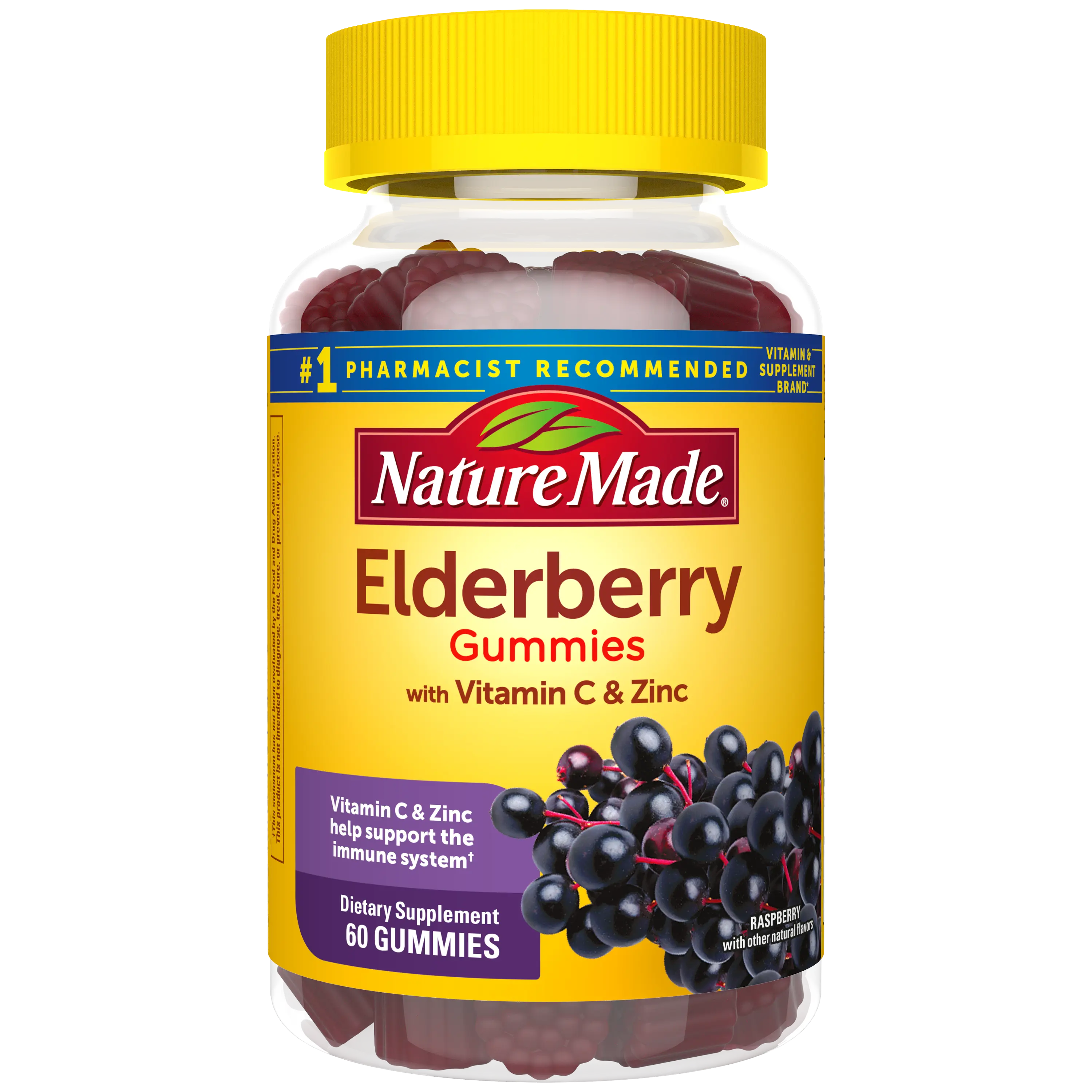 Nature Made 100 mg Elderberry Gummies with Vitamin C and Zinc, Immune Support Wellness Supplement Nature Made 100 mg Elderberry Gummies with Vitamin C and Zinc, Immune Support Wellness Supplement