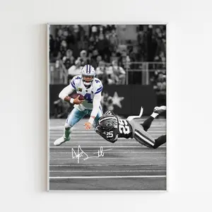 Dak Prescott Cowboys Poster Print - Sports Bedroom Decor For Fans