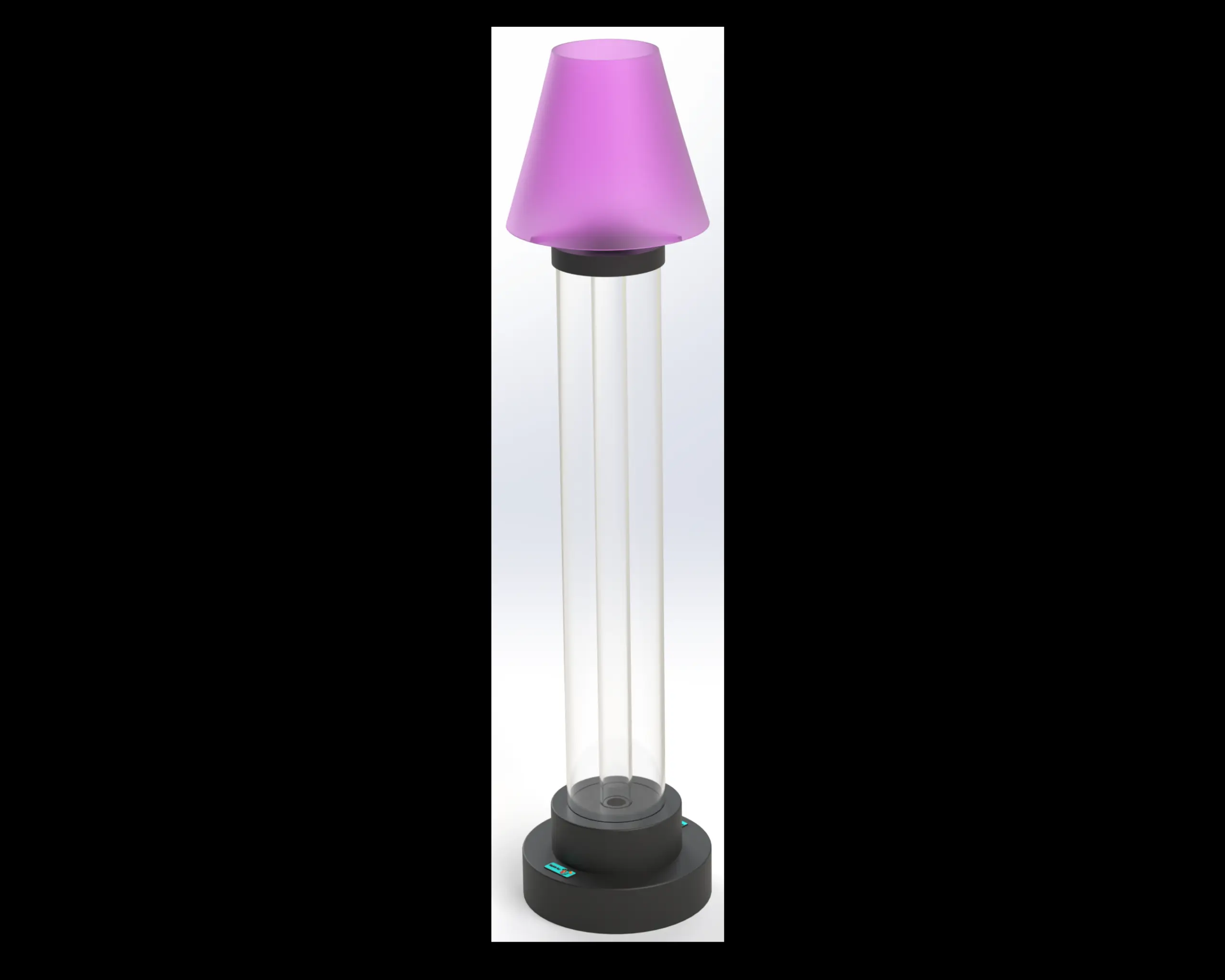 3’ Fillable Floor Lamp<br> Round Base - Round Lampshade