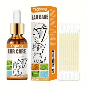 Pet Ear Cleaning Solution Cats and Dogs Clean Ear Wax Ear Drops Purify Ear Canal Remove Insects and Mites Deodorize and Stop Itching