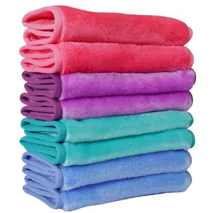 Makeup Remover Cloths 8 Packs Makeup Remover Towels Reusable Face Wash Cloth Soft Microfiber Face Cloth Women