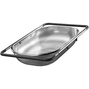 Over the sink colander strainers and colanders sink strainer basket expandable fine mesh strainer with rubber grip for veggie fruits pasta women kitchen essentials 95w x 134213l x 33h
