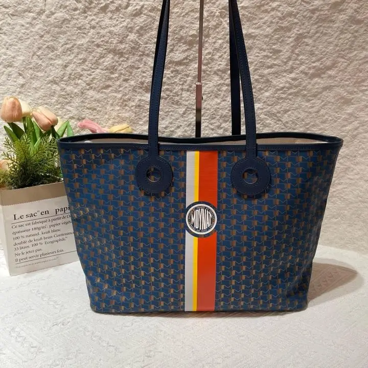 Pre-owned Moynat Oh! Ruban MM Blue M Monogram Canvas Tote Bag 17331918