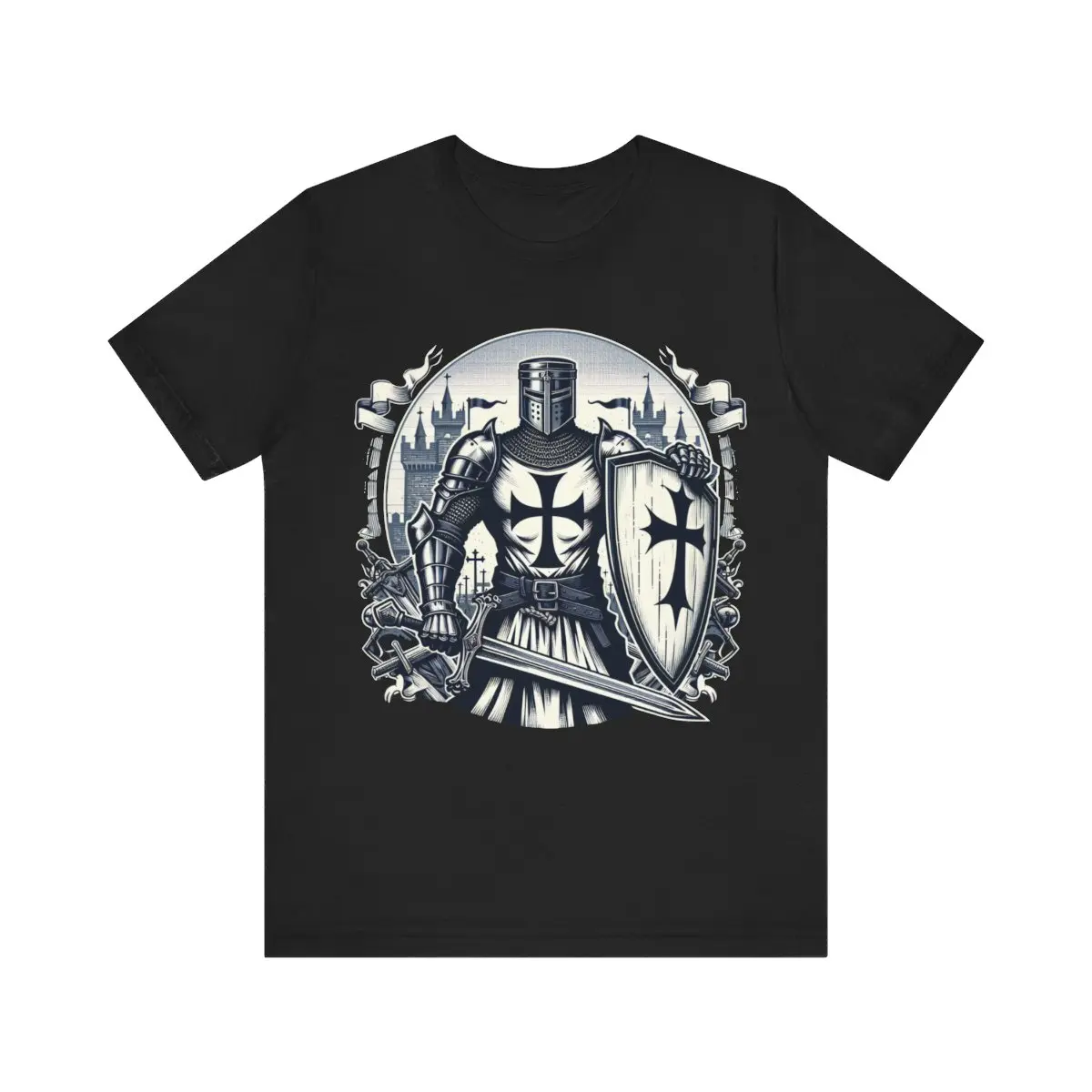 Christian Knights Templar T-Shirt, Templar Shirt for Men and Women, Medieval Crusader Tee, Religious Knight Top, Historical Church Apparel