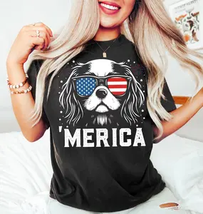 Cavalier King Charles 'merica Shirt _ 4th of July Cavalier Tee _ Patriotic Cavalier Shirt _ USA Dog Lover Gift _ Mom Gift