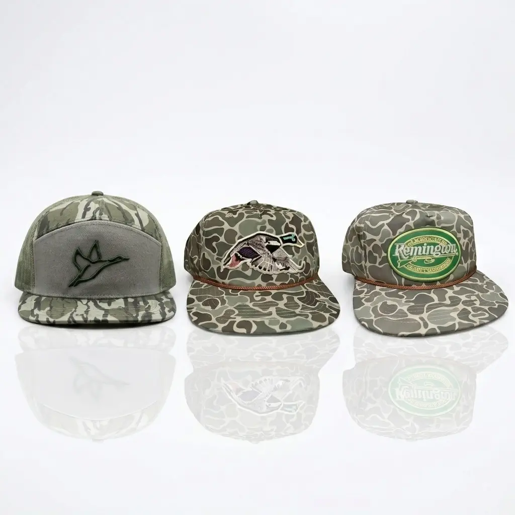 SUPER DEAL 3-in-1 | Camo Trucker Hats Collection | 3-Pack Hunting & Fishing Hats | Mesh Snapback Caps for Deer Hunting, Duck Hunting, Outdoor & Country Style