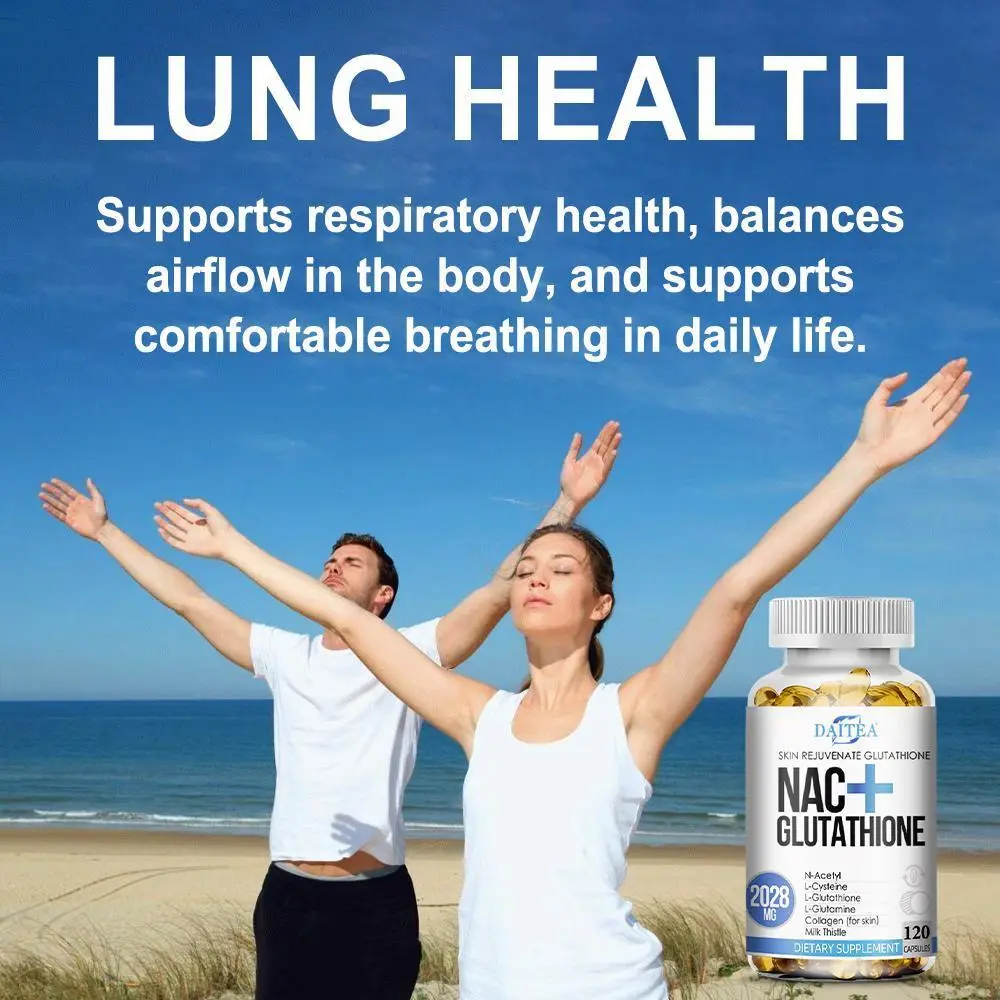Daitea NAC + Glutathione Health Supplement, Supports Liver Health, Supports Skin Health,120 Capsules Vitamins Healthcare - TikTok Shop Daitea NAC + Glutathione Health Supplement, Supports Liver Health, Supports Skin Health,120 Capsules Vitamins Healthcare - TikTok Shop
