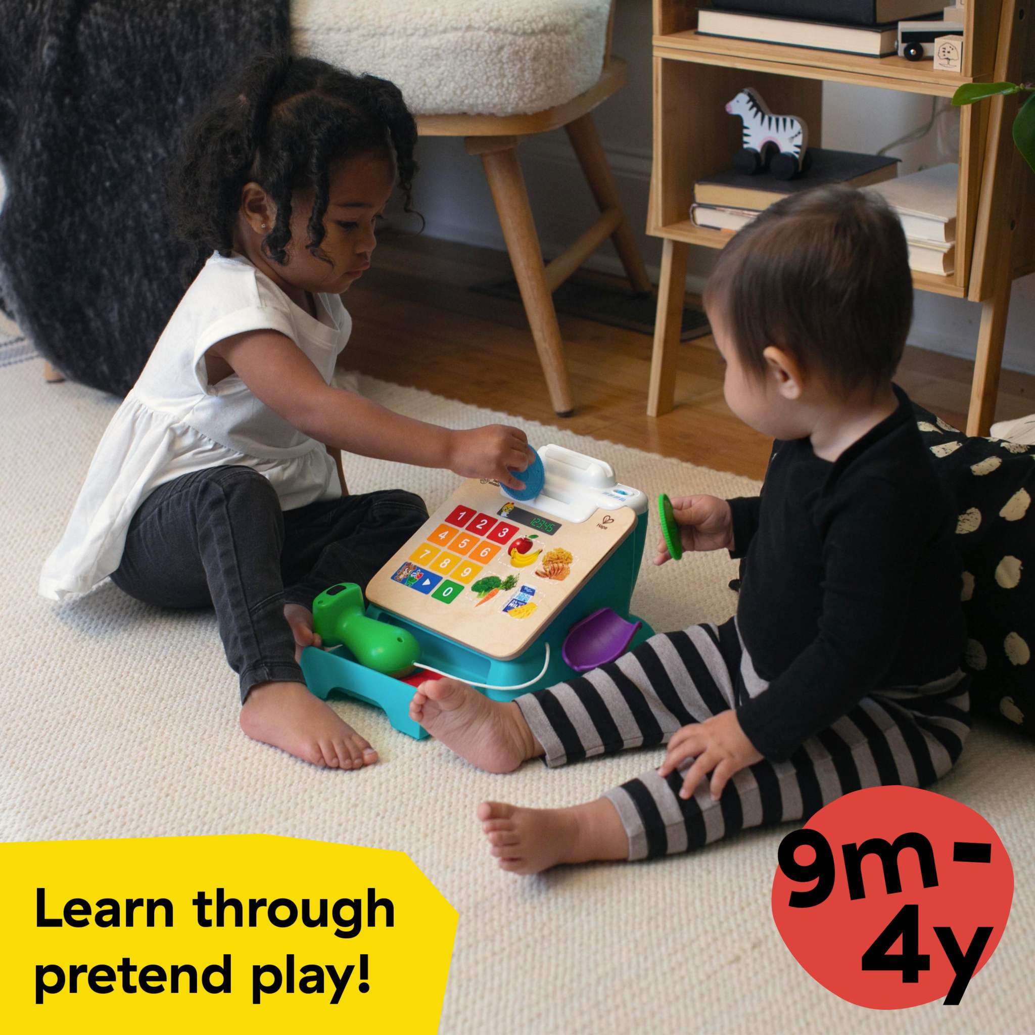 Baby Einstein Magic Touch Cash Register Pretend to Check Out Toy, Real Sounds and Music, Ages 9 Months and Up