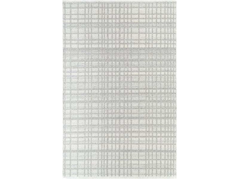 Livabliss MDI2355-69 Artisanal Handmade Wool Indoor Area Rug, 6' x 9' Mardin Rectangle Flat Weave Casual Contemporary Ivory Home Decor, Handmade Fiber Art Area Rugs, Casual Rug