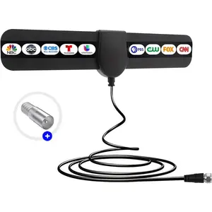 TV Antenna, 2025 New Digital Antenna for Smart TV, Support 360 °   Reception 4K 1080p All TV's for Local Channels, Smart Switch Amplifier Signal Booster -10.5ft Coax HDTV Cable, Portable Antenna Indoor