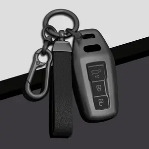 Tpu Car Key Case Cover for Audi A5 A6l Sportback Q6l E-Tron, Remote Auto Car Key Case Cover Fob Holder, Accessories