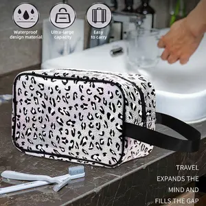 1pc PVC Translucent Zippered Portable Cosmetic Bag, Transparent Vanity Bag, Makeup Organizer Pouch, Travel Must-Haves Bathroom Shower Item Storage Solution