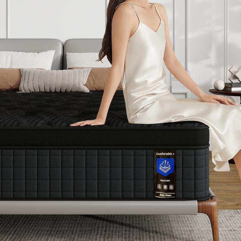 Hybrid Mattress in a Box,12/14 Inch, Twin / Full / Queen / King SizesCooling Memory Foam & Pocket Springs, MediuFirm, Pressure Relief, CertiPUR-US & OEKO-TEXCertified colcho  para  cama queen size mattress jelly bed mattress colchones para cama