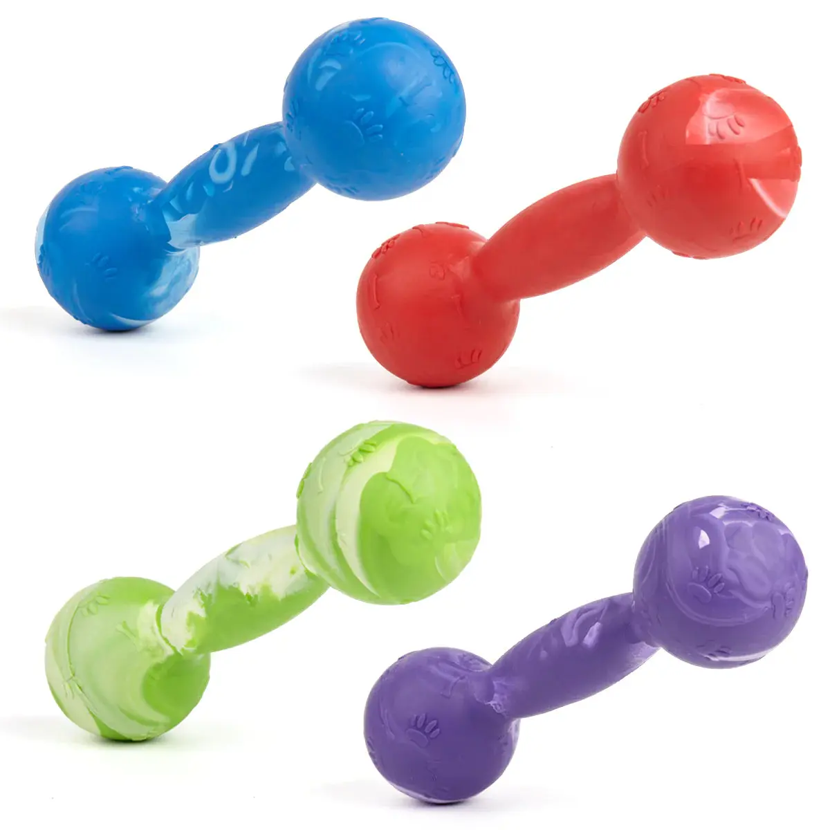 Dogline Rubber Dumbbell Toy - Soft, Flexible, Classic Design - Ideal for Pets' Playtime