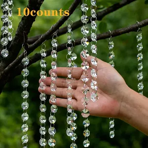 10pcs Crystal Sun Catchers, Clear Outdoor Garden Light Collectors, Wedding Party Decoration Supplies, Plant Protection Accessories