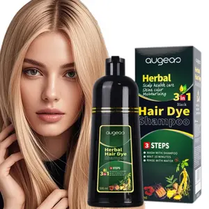 3-In-1 Gray Hair Dyeing Shampoo, Easy-To-Use Herbal Formula, Suitable for Both Men And Women, Safe for Home Use, Long-Lasting Coverage, Hair Root Color Restoration, Multifunctional Herbal Shampoo