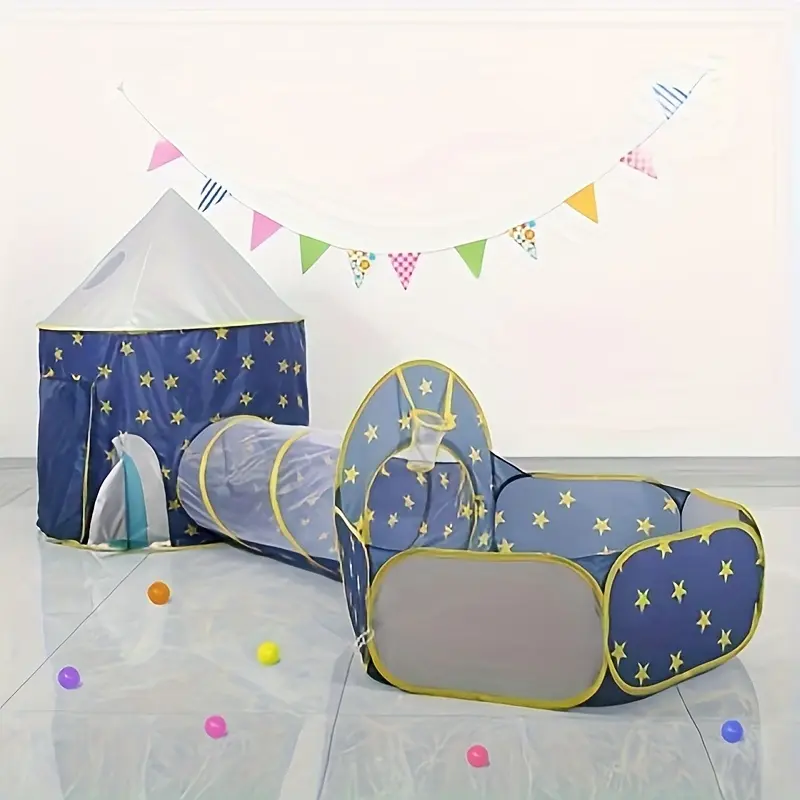 Inflatable Play Tent & Ball Pit Playground Set, Bounce House with Simple Setup for Kids' Outdoor & Indoor Play