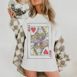 Winter outfits Queen of Hearts Tee, Comfort Colors Tee, Queen T-shirt, Queen of Hearts T-shirt, Unisex, Size up for Oversized