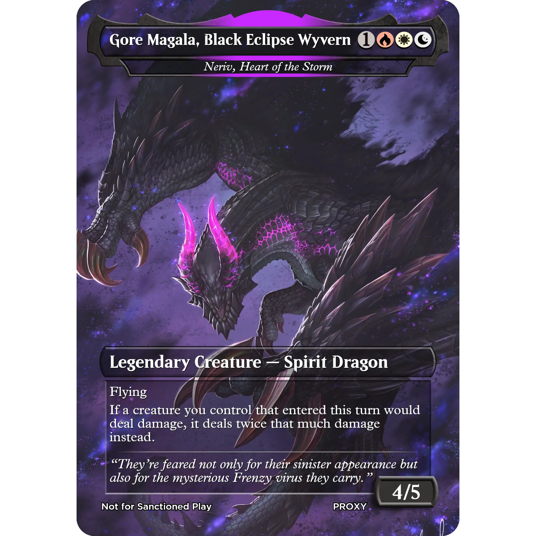 Gore Magala, Black Eclipse Wyvern (Neriv, Heart of the Storm) - MTG PROXY Video Games/Monster Hunter Wilds - TikTok Shop Gore Magala, Black Eclipse Wyvern (Neriv, Heart of the Storm) - MTG PROXY Video Games/Monster Hunter Wilds - TikTok Shop