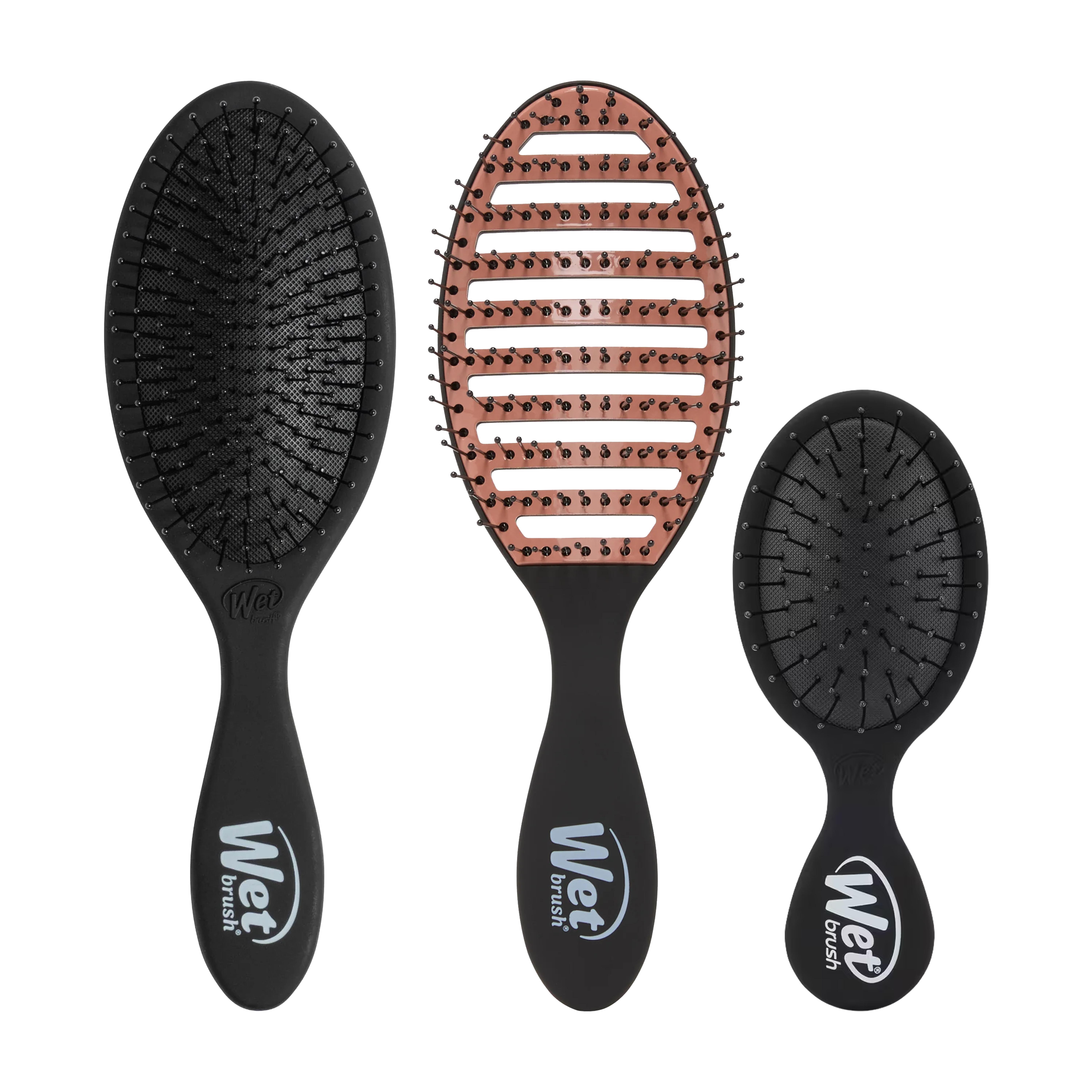 Wet Brush Detangler & Style Trio – Original Detangler, Ceramic Speed Dry & Mini Travel Brush Set for Wet or Dry Hair & Blow Drying Wet Brush Detangler & Style Trio – Original Detangler, Ceramic Speed Dry & Mini Travel Brush Set for Wet or Dry Hair & Blow Drying