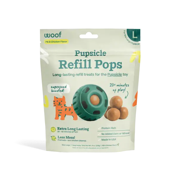 Pupsicle Refill Pops - Mess Free Enrichment Treats, Easy to Pop into Your Pupsicle Toy