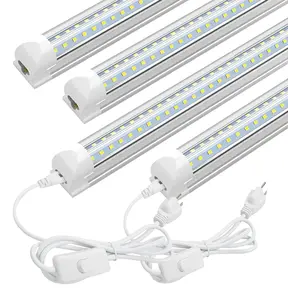 GE T8 LED Tube Light Bulb 6500K 4FT 8FT Plug & Play Clear Cover High Output Lighting Super Bright Easy Install Extendable Design