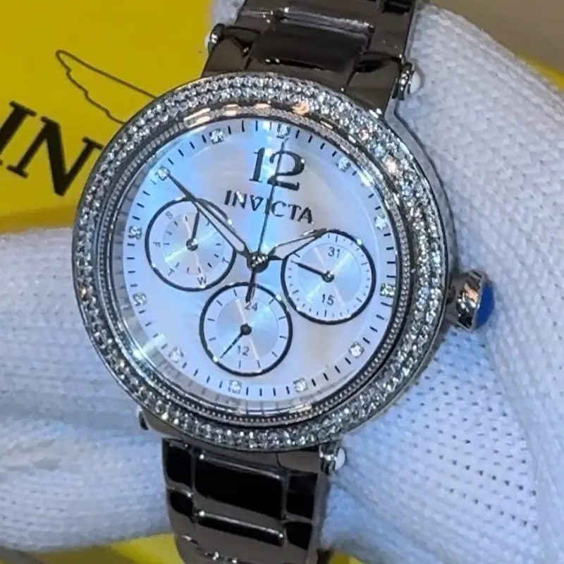 Invicta Women's Watch - Silver Diamond Watch for Women, Luxury Quartz Movement, Stylish Design, Perfect Gift, Brand New in Original Box