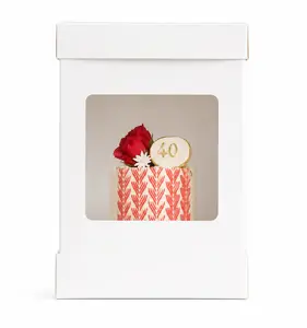 Tall Cake Box with Window – Extra Tall Bakery Box for Layer Cakes 8x8x14