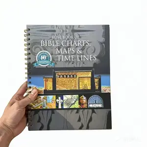Bible Charts, Maps & Time Lines 10th Anniversary Edition Foldable Spiral-Bound Visual Reference Guide with Color-Coded, Palm-Sized, Book-Shaped Study Notebook for Personal Devotions, Sunday School Classes, Color Coded Notebooks