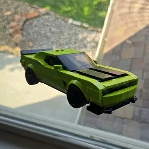 Dodge Challenger SRT Hellcat Sports Car Building Block Kit, DIY Building Model, Creative Construction Blocks for Fun Construction