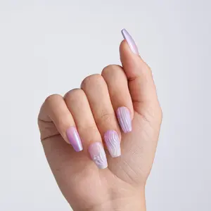 Kiss Glam Jeweled Press On Glue Nails - Aqua Aura