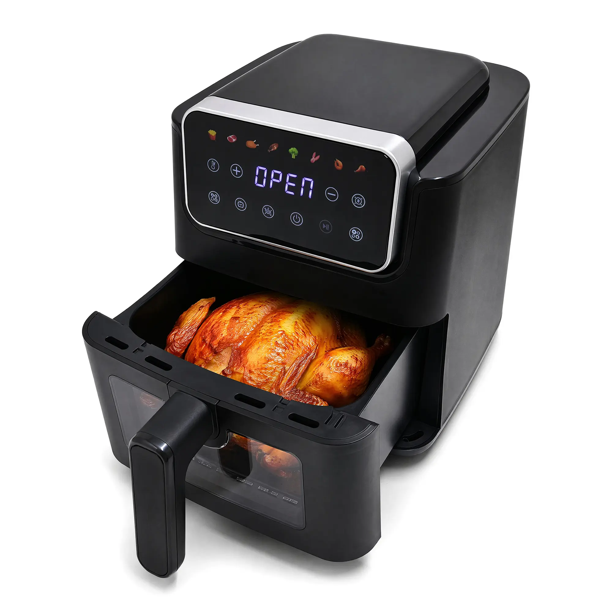 SUSTEAS 8-in-1 Air Fryer - 1500W Power, Color Touch Screen, Viewing Window with Internal Oven Light, Plastic/Metal Interior, Non-Stick Pot & Tray, Reheat, Keep Warm, Delay Start, 4.8QT/6.3QT Optional Capacity,techvibes