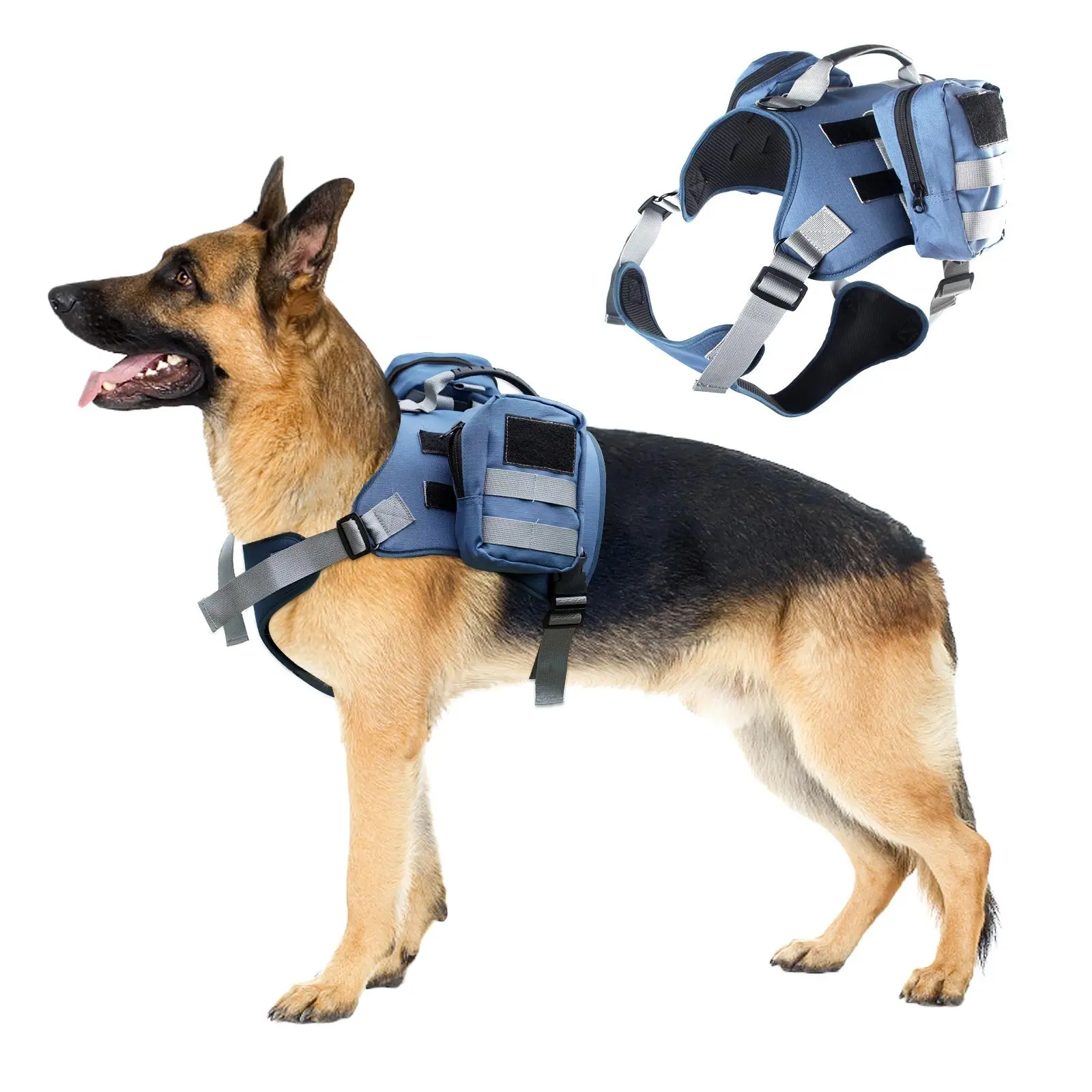 Tactical Dog Vest for Medium to Large Dogs, Breathable Mesh Cooling, Adjustable No Pull Anti-Blast Harness, Easy Control Training Vest for Military Work, Adjustable Safety Harness, Walking Harness