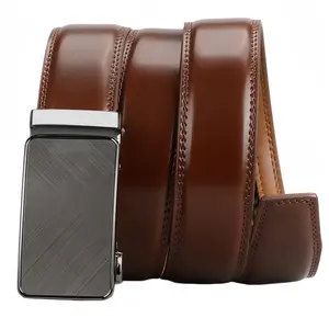 Premium Belts for Men with Auto Buckle Elegant Design Adjustable Buckle Jeans Belt Golf & Casual Style Trendy Must-Have Belts in Gift Set Box Cuttable Length Gifts for Dad BF Brother Faux Leather