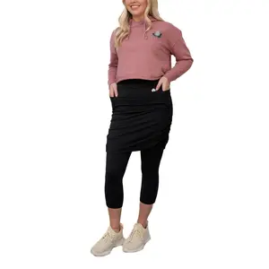 Ruched Active Skirt 20” - Black