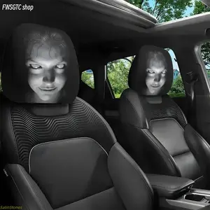 2-Pack Universal Car Headrest Cover Set, Washable & Durable Seat Protector. Stylish Auto Accessory Fits Car, Truck & SUV for Long Road Trips & Daily Driving