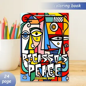 Color Exploration Coloring Book, 24 Bold Stress-Relief Designs, Thick Paper, Cute Hand-Drawn Original Art, Perfect Gift for Adults Kids Teens