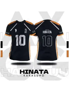 Jersey Haikyuu Fukurodani Hinata Anime 3D Print T-shirt Men Women Fashion Plus Size Short Sleeve Tops Tees Sports Tshirt Kids Gym T Shirts