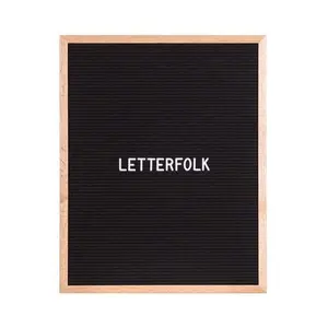 Letterfolk Magnetic Letterboard 14" x 20" Dark Wood Frame Personalize Any Room with Style & Functionality Easy Installation User Friendly