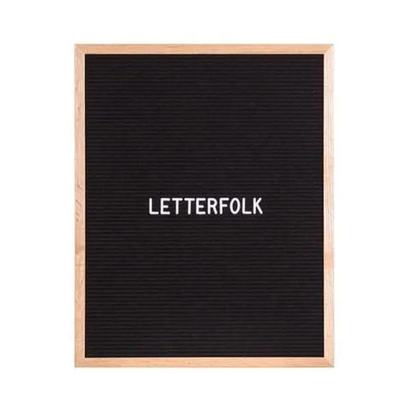 Letterfolk Magnetic Letterboard 14" x 20" Dark Wood Frame Personalize Any Room with Style & Functionality Easy Installation User Friendly
