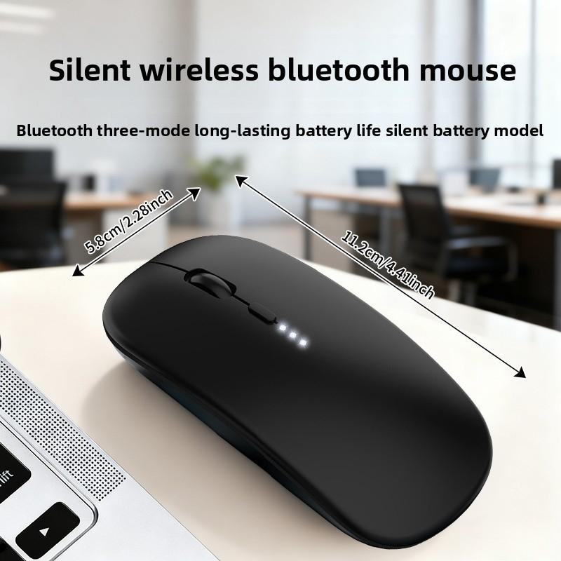 Wireless Bluetooth-compatible Dual Mode Mouse, Charging Display Screen, Silent, Laptop, Desktop Computer, Phone, Tablet Compatible, Lightweight Design
