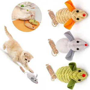 3 PCS Cat Silent Toys, Mice Catnip Toys Crinkle for Indoor Pet with Silvervine Chew Stick for Dental Mouse Plush Kitten Toy Cleaning Teeth Bite Interactive Gifts Kitty Toy Fashion Accessories