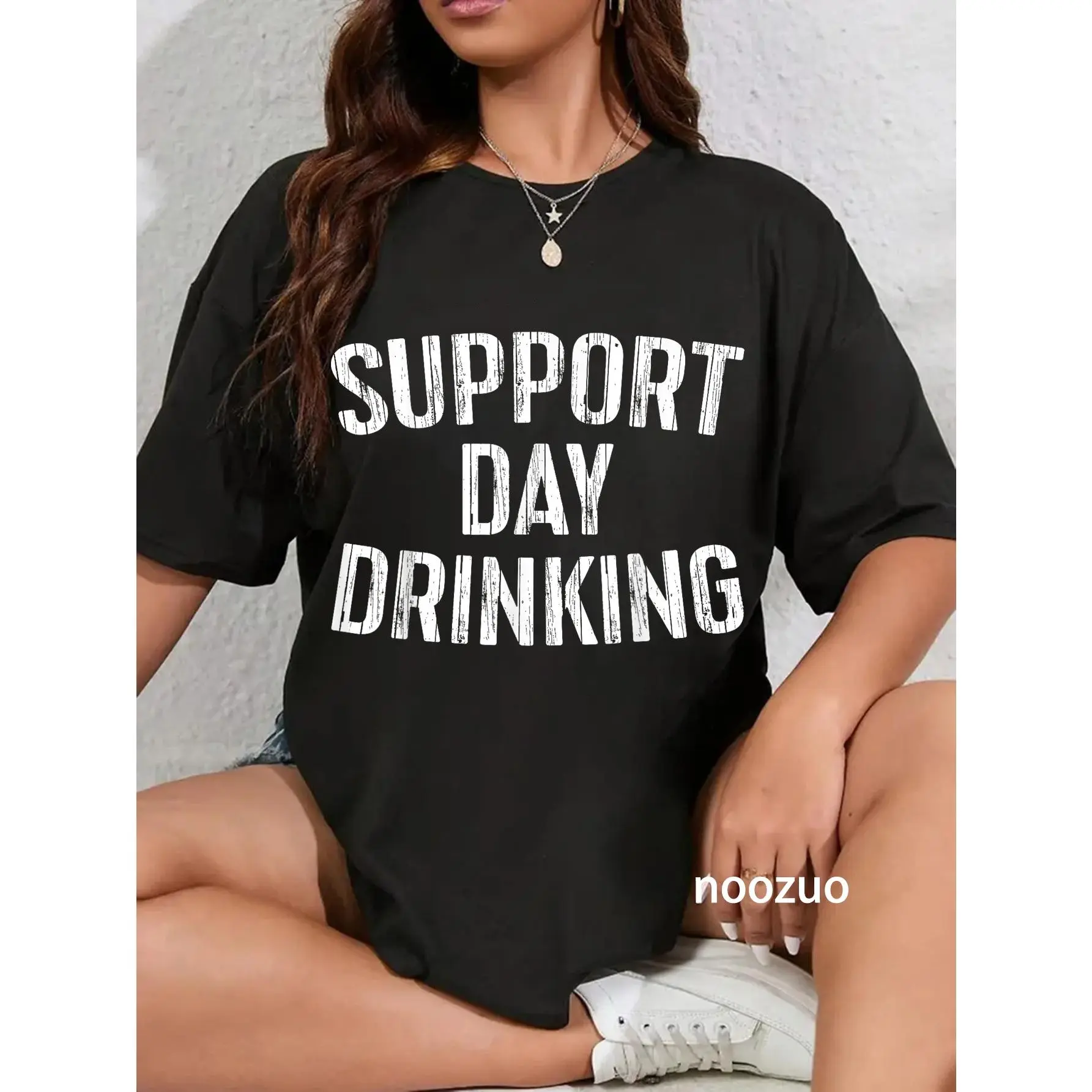 100% Cotton Support Day Drinking Drinking Shirt T-Shirt