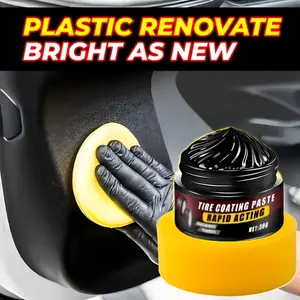 30g automotive tire coating paste for restoring tire shine, repairing plastic parts, and restoring the original black color of rubber. Suitable for interior and tire maintenance. New and old packaging shipped randomly