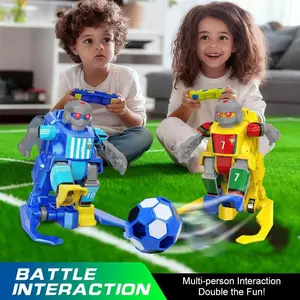2.4g Dual Player Remote Control Soccer Robot Toy, Interactive Smart Soccer Game, Includes Scene Pad and Goal, Family Fun Gift