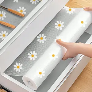 Easy-Fit Kitchen Drawer & Shelf Liners Non-Slip Refrigerator Mats Waterproof Cabinet Protectors for Home Organization Coasters Tableware White
